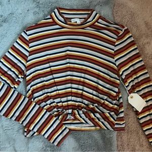 Coco + jaimeson colorful stripes long sleeve top